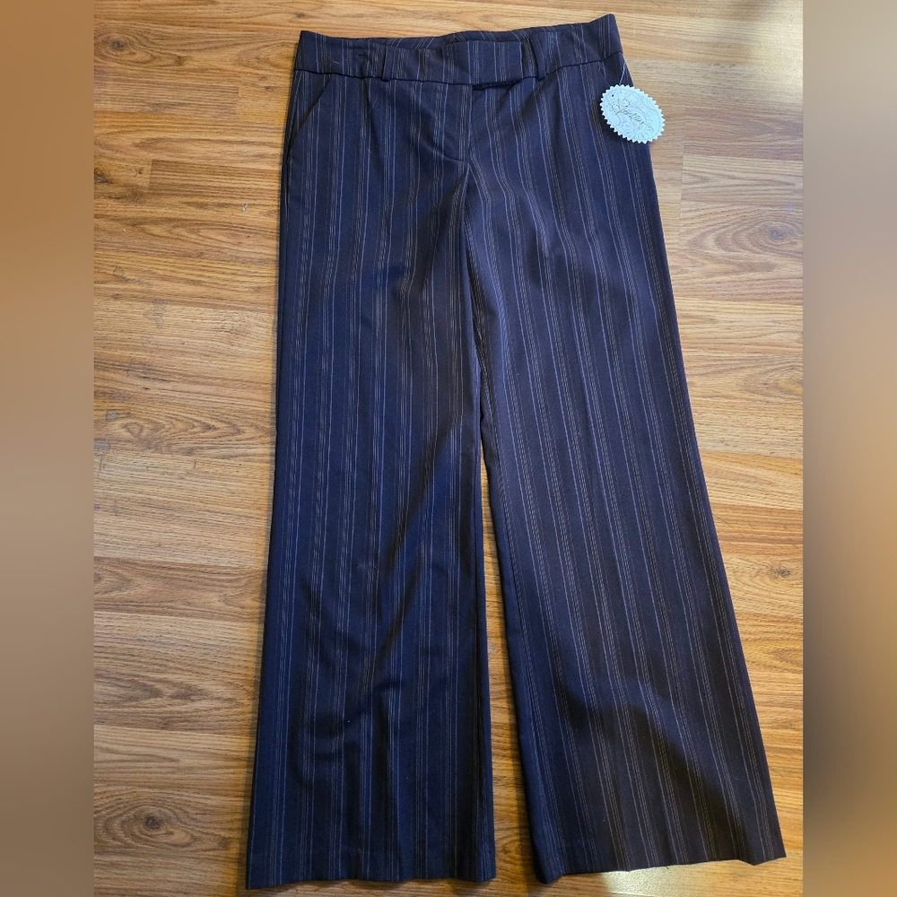 Speechless Black Pinstripe Wide Leg Pants